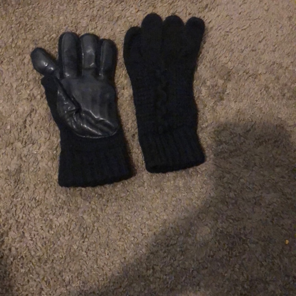 Women’s Knit/leather Gloves
